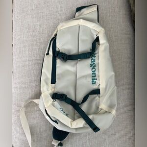 Patagonia White and Teal Backpack